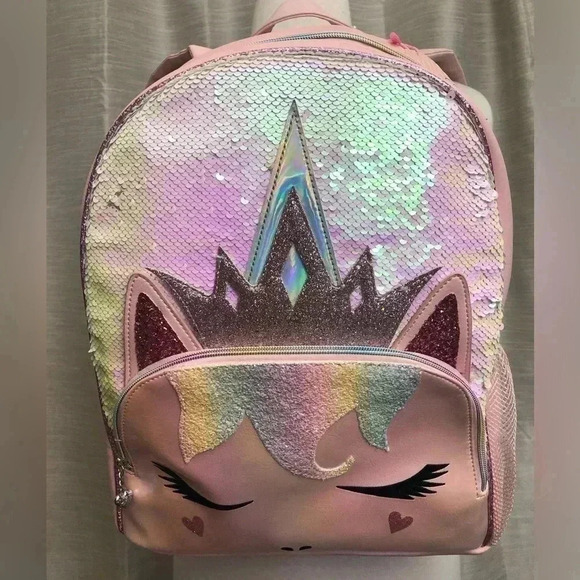 NWT OMG Accessories Miss Gwen Sequins Unicorn Backpack (Large) Back to School - Picture 1 of 10